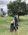 시댁살이 끝낸 한채아, 3살 딸과 여유로운 공원산책…뒷모습은 학생같아