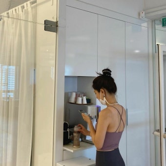 '차세찌' 한채아, 군살없는 뒤태…차두리 제안으로 필라테스중