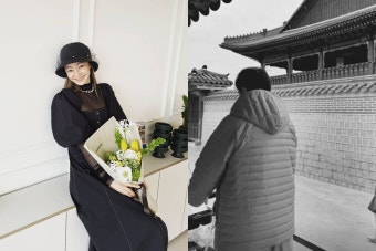 '김수미 며느리' 서효림, 9살연상 남편과 궁 데이트…유모차 끄는 '훈훈'함