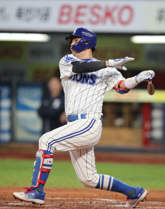 삼성, 베어스에 결승포로 4연패탈출!강민호 홈런으로 4-1 승리화