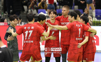 [포토S] 한국전력, 삼성화재에 3-0 승리