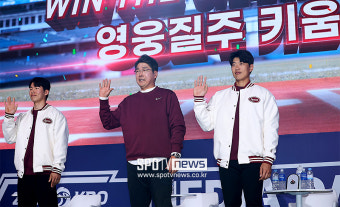 [포토S] 홍원기 감독-김혜성-송성문, '영웅질주 키움!'