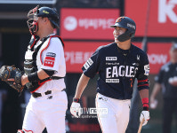 [포토S] 삼진 당한 심우준, 노렸는데..