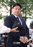 [포토S] '부정거래 혐의' 방시혁 경찰 출석, 