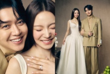 '10월 결혼' 강균성유하진, 웨딩 화보 공개…다이아 반지 몇 캐럿? '시선강탈'