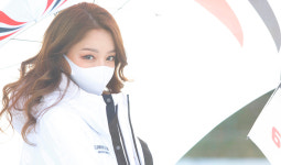 레이싱모델 유진, 마스크도 못 가리는 미모의 서킷女