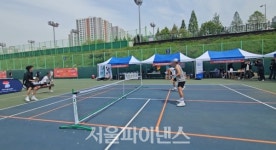 [현장+] 탁구·테니스·배드민턴을 한번에···빌게이츠가 즐겼던 피클볼 대회 가보니