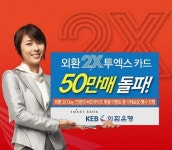 외환은행, 2X카드 50만장 돌파 대규모 할인 이벤트