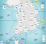 내일날씨, 중부지방 느린 오후부터 비...무더위 일시적 주춤