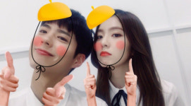 아이린, 박보검과 깜찍 셀카…볼터치에 유치원 모자 사랑스러운 귀염둥이