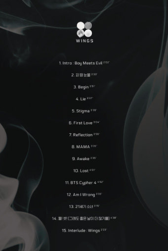 방탄소년단, 정규 2집 '윙스(WINGS)' 트랙리스트 공개…데뷔 3년 만에 첫 멤버 솔로곡 수록