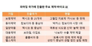 파머징 시장 공략… 제약·바이오社 중남미·중동 진출 ↑