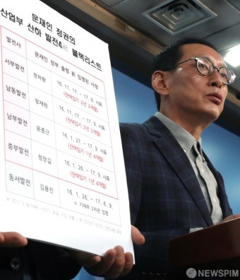 [사진] 발전4사 블랙리스트 관련 기자회견
