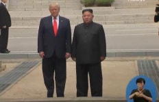 [사진]  판문점 군사분계선에서 만난 트럼프,김정은