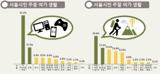서울시민 여가활동...평일 ‘TV·인터넷·게임’, 주말 ‘여행·나들이’