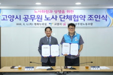 고양시, 공무원노동조합과 최초의 단체협약 체결