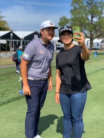 '혼다대회 우승 공통점' LPGA 양희영, PGA 임성재 깜짝방문… 