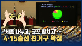[영상] 세종 나누고, 군포 합치고...4·15총선 선거구 확정