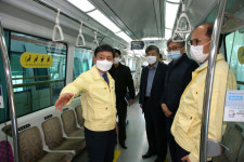 허성곤 김해시장, 대중교통 방역점검