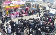 청운효자동 골목 가득 채운 황교안 후보 선거 유세