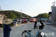 울진산불, 호월2리 방화선 구축한 소방진화대
