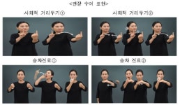 사회적 거리두기·생활방역·승차진료, 수어 표현 이렇게 쓰세요
