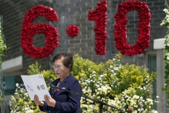 편지'를 낭독하는 고(故) 이한열 열사 모친 배은심 여사