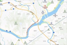 세종시 장군면 금강변 국지도 96호선 2차로 부분통제