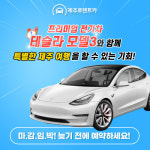 제주로렌트카, 여름휴가 맞아 테슬라 단기렌트 서비스