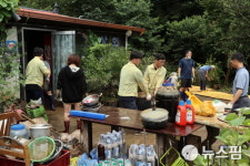 침수 충북 영동군 양산·양강면 등 복구 한창