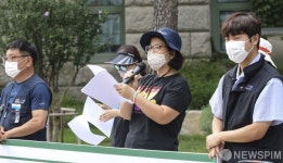 발언하는 유영옥 남부장복지회장