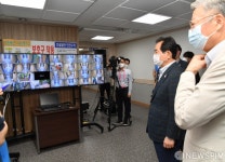 한국전력공사 인재개발원 생활치료센터 찾은 정세균 총리