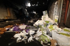 청량리 청과물시장 화재현장