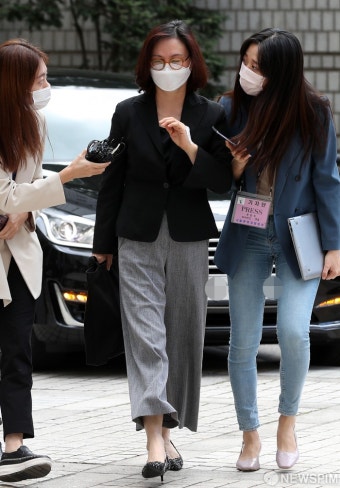 법원 출석하는 정경심 교수
