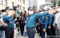 김창룡 경찰청장, 개천절 집회 관련 현장점검