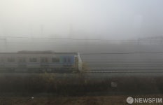 안개 가득한 계양역 공항철도