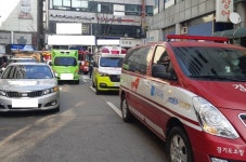 안산 고잔신도시서 소방차 길 터주기 훈련...골든타임 확보