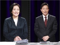 100분토론 인사말하는 박영선 - 오세훈 서울시장 후보