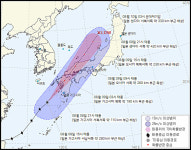 태풍 루핏 영향 경북동해안 최대 250mm 폭우...너울 주의