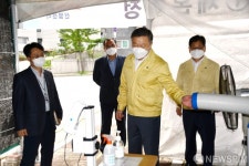 코로나19 사전선별소 방문한 정석환 병무청장