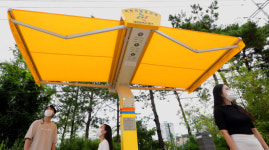 대전 동구, 천동초 등 3개소에 스마트 그늘막 설치
