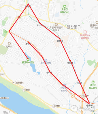 국민의힘 고양정 당협 1인 릴레이 도보행진...대장동 특검 촉구