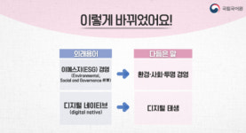 이에스지 경영→환경·사회·투명 경영으로 우리말 순화