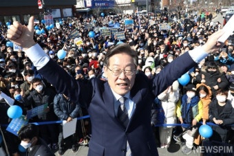 이재명 대선 후보 도봉구 유세
