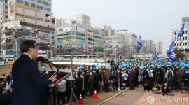 파주 야당역 광장 찾은 이재명 대선 후보