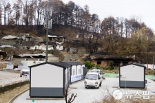 산불피해 이재민 입주 서두르는 울진 화동마을