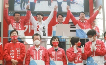 김은혜 - 안철수, '유권자 향해 인사!'