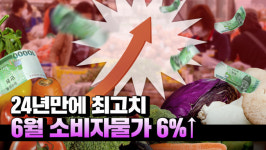 [영상] '24년만에 최고치' 6월 소비자물가 6%↑...채소·경유·전기 다 올랐다