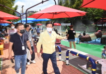 정종복 기장군수, 정관 윗골공원 야외 물놀이장 점검