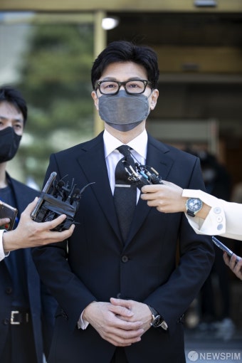 입장 밝히는 한동훈 법무부 장관